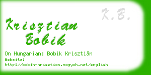 krisztian bobik business card
