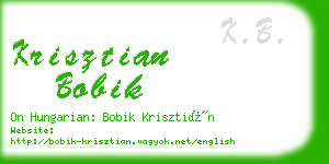krisztian bobik business card